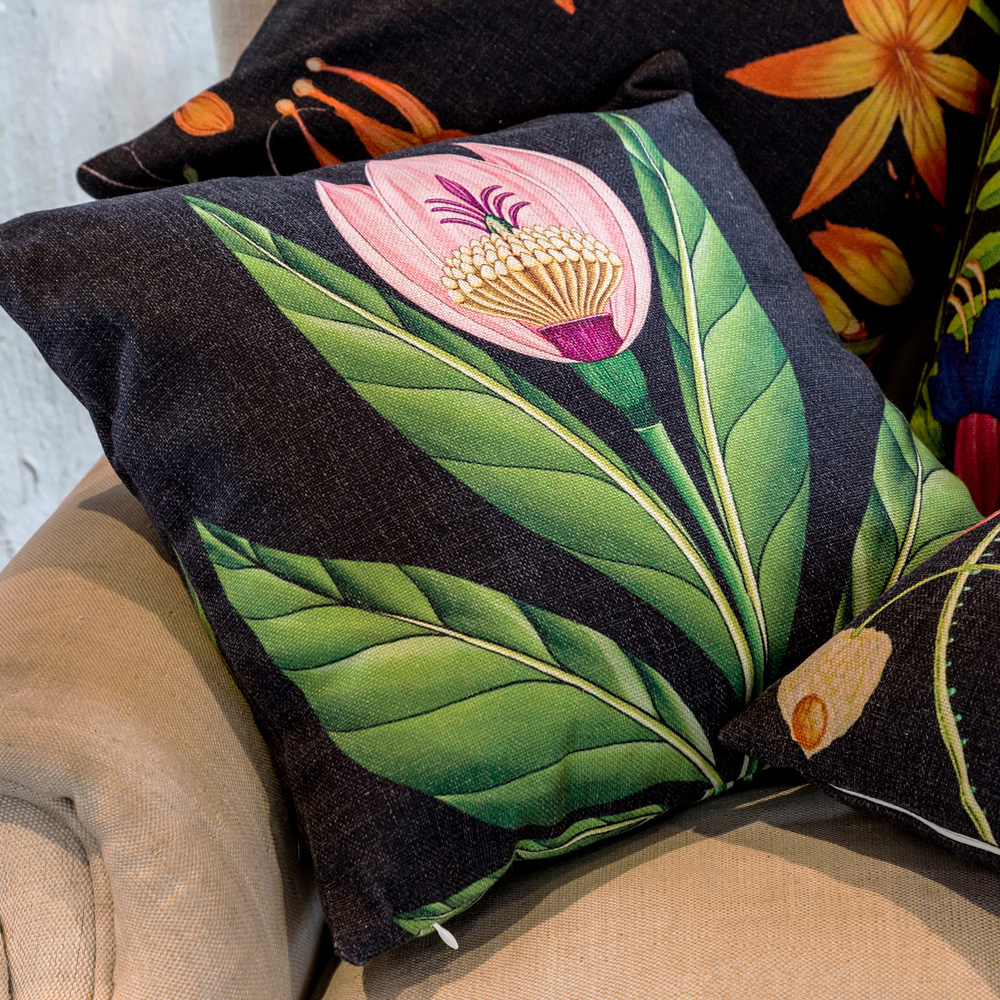 2719220 Подушка «Тропический лес / Нуар», версия 3 Object Desire  - Вид №1