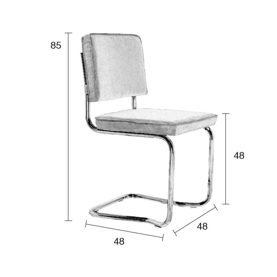 Стул Ridge Kink Rib красный Zuiver 1100056 - Вид №10