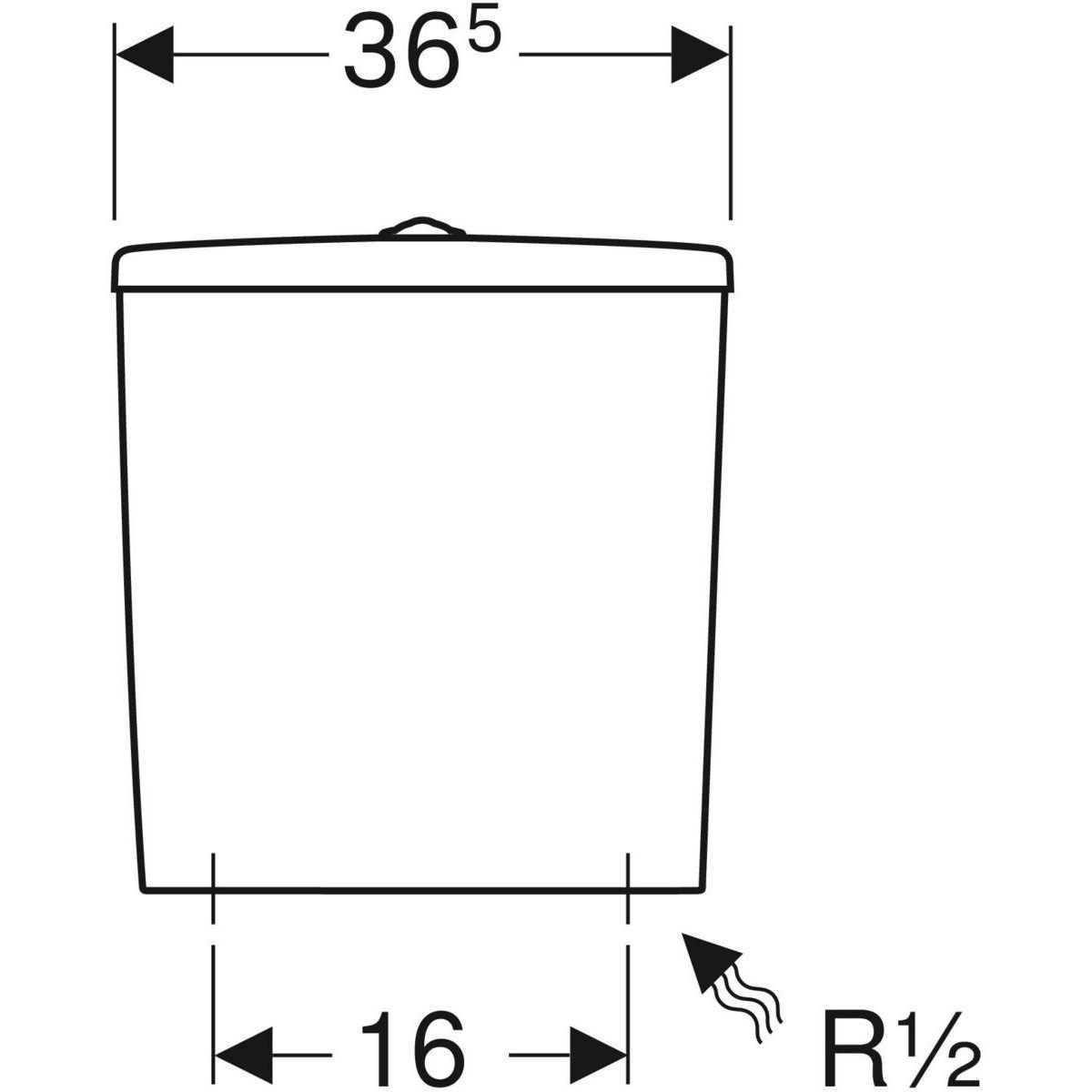 Внешняя вытяжная коробка в витрине Geberit Selnova ARCH-00142962 - Вид №1