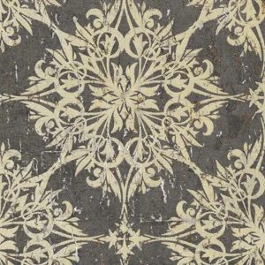 90834244 Обои из природного материала Cosca Traditional Prints 0.91 м темно-серебристые СПБ025331 STLM-1435196