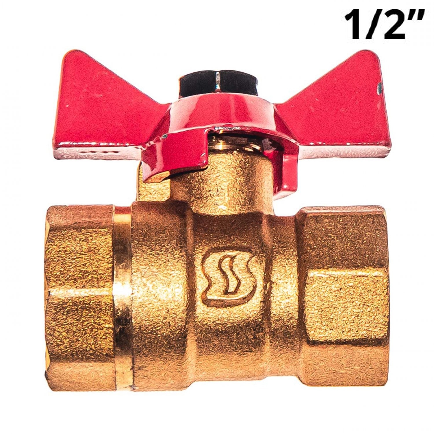 22301 Кран шаровой в/в 1/2" бабочка, латунь LAB.Space  - Вид №1