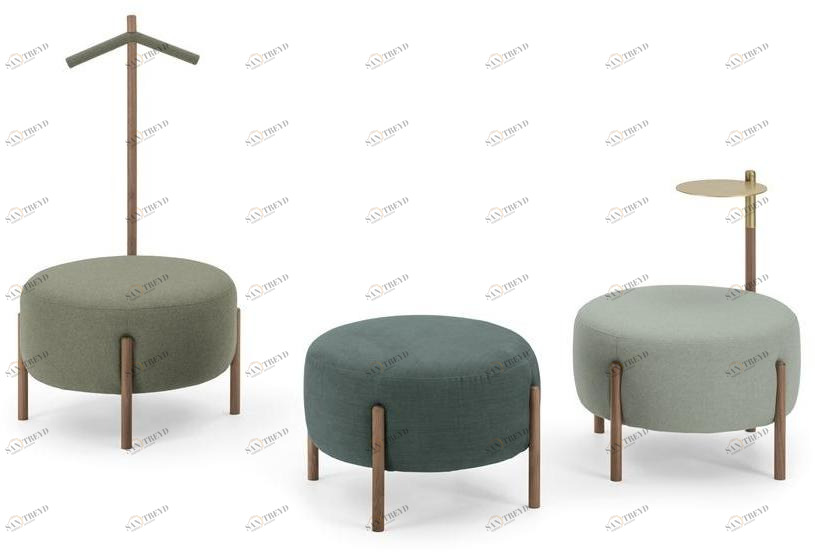 Bolzan Letti Пуф из круглой ткани с обивкой Flag sun-id-1508720