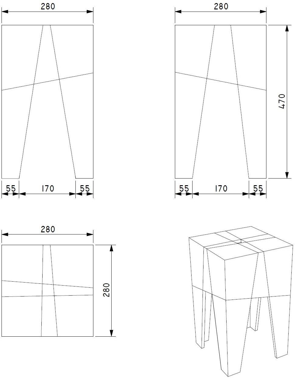 MOMA Design Табурет для ванной с твердой поверхностью  Tgr  - Вид №2