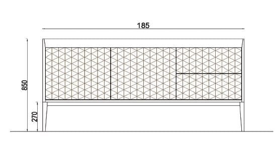 Шкаф из орехового дерева с ящиками Barba design текстуры ARCH-00149058 - Вид №5