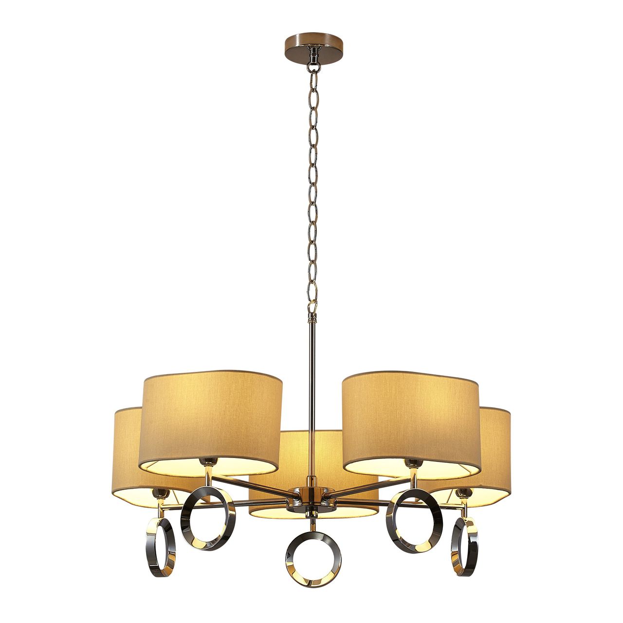 Подвесная люстра Divinare 4069/02 LM-5 DIVINARE ДИЗАЙНЕРСКИЕ 108098 Бежевый  - Вид №1