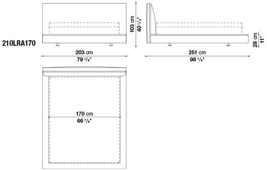 B&B Italia Двуспальная кровать из ткани Richard sun-id-1350707 - Вид №3