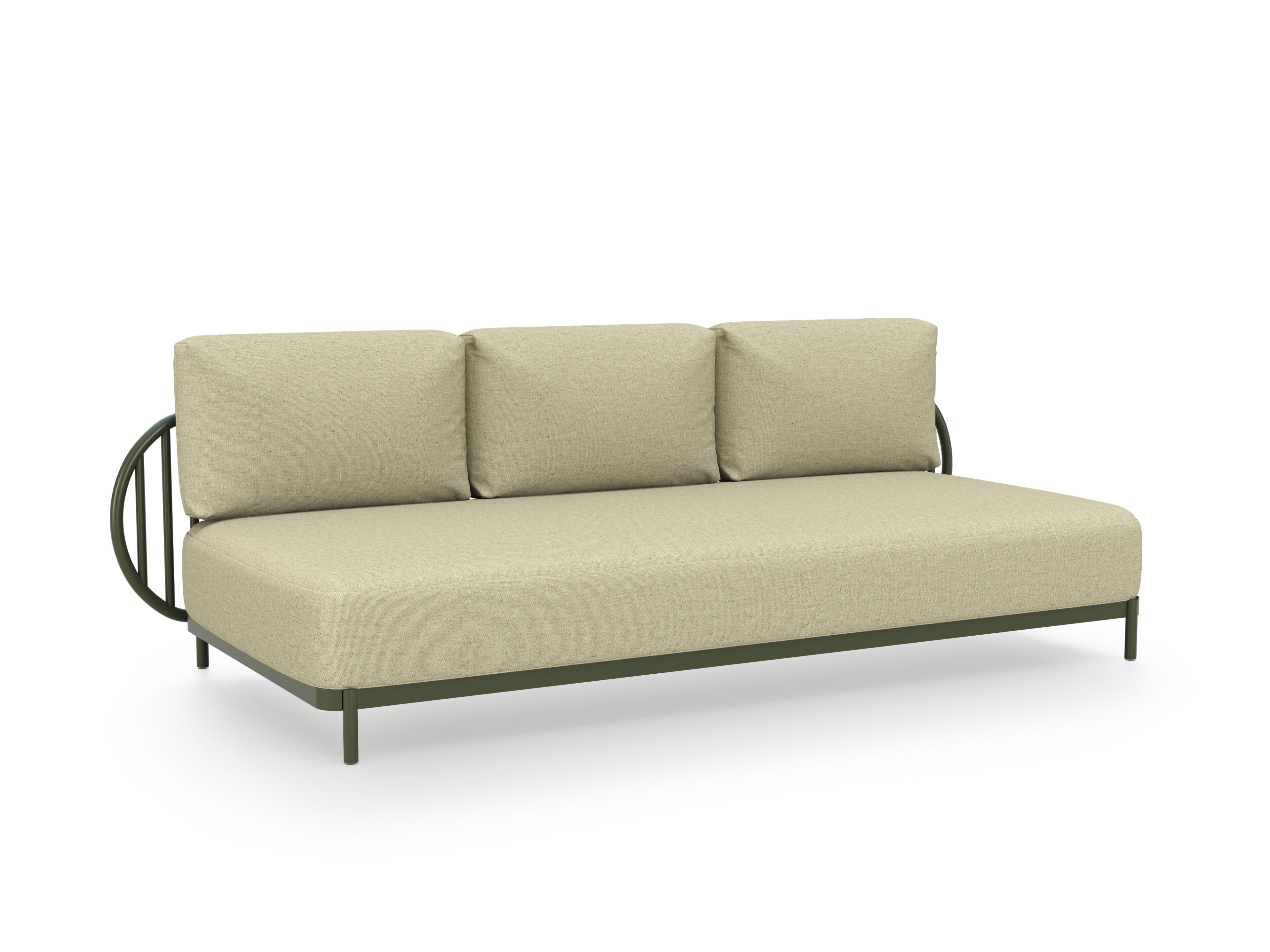 3-местный алюминиевый и Sunbrella® садовый диван YAAZ Ova ARCH-00008671 - Вид №2