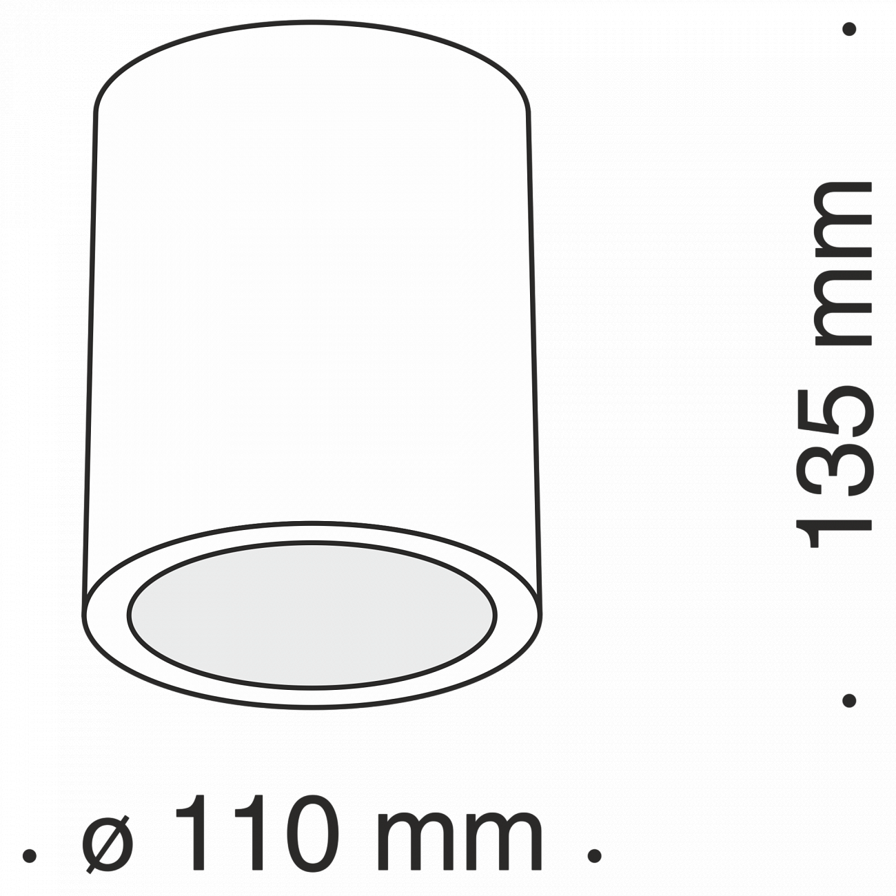 Спот потолочный с гипсовым плафоном 13,5 см белый Conik Gyps C001CW-01W TECHNICAL CEILING & WALL 00-3956991 Белый  - Вид №3