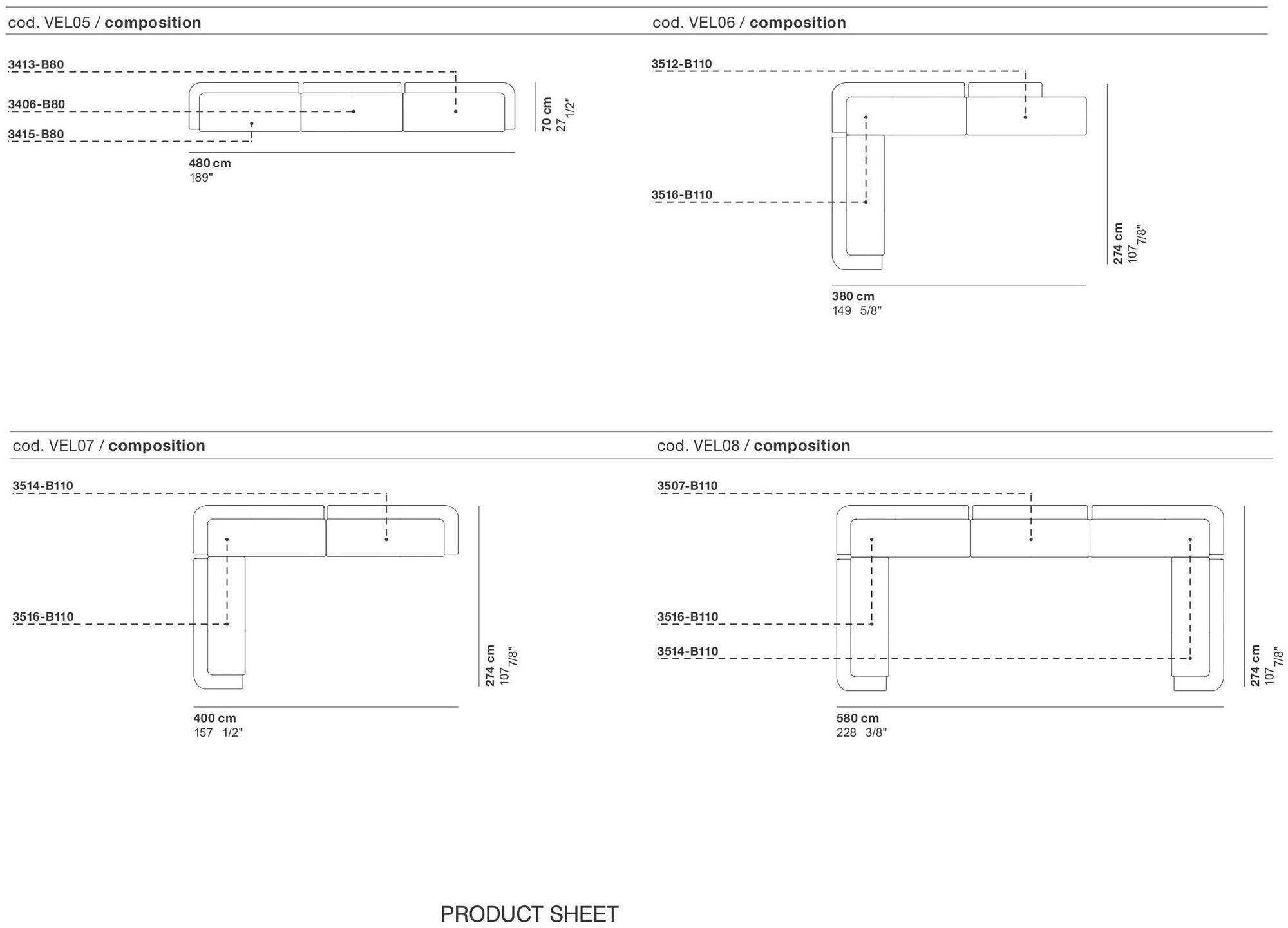 La Cividina Модульный диван на контракт Velour sun-id-1410658 - Вид №15