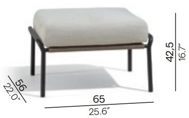 MANUTTI Прямоугольная подставка для ног из ткани Radius Fr87m - Вид №3