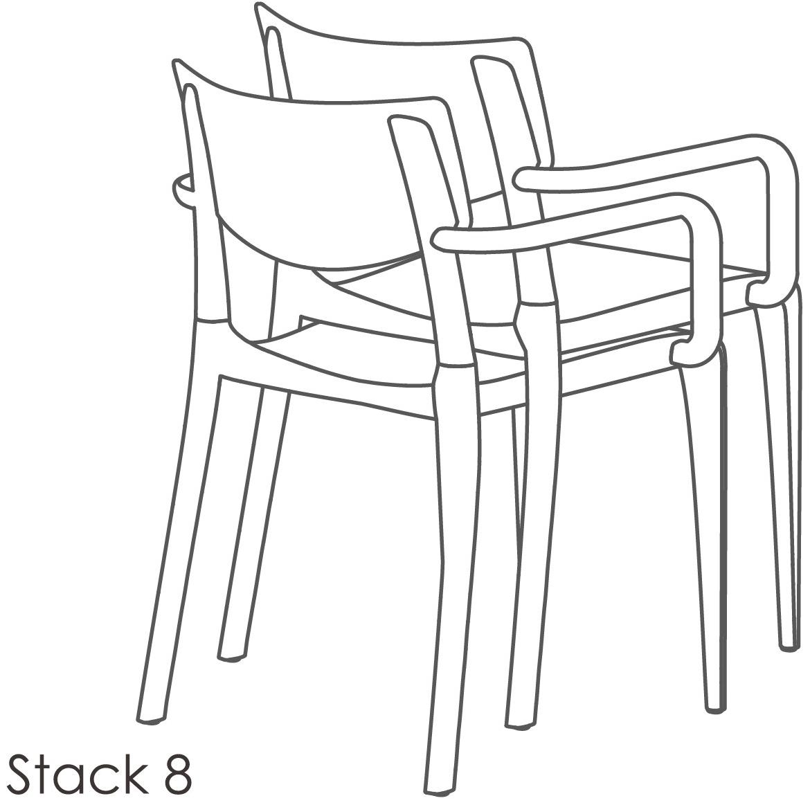 Ezpeleta Штабелируемый садовый стул из полипропилена с подлокотниками  Mn-tow00  - Вид №9
