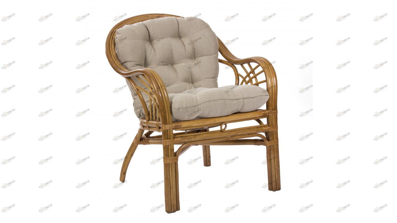 Кресло мягкое, искусственный ротанг Roma IMPEX  040212 Бежевый 