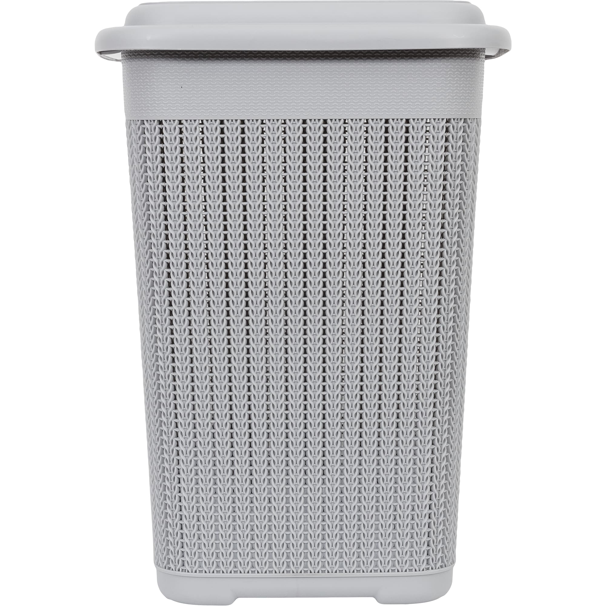 82138017 Корзина для белья «Вязание», 42х31.5х45.5 см, 40 л, цвет серый Santreyd  - Вид №1