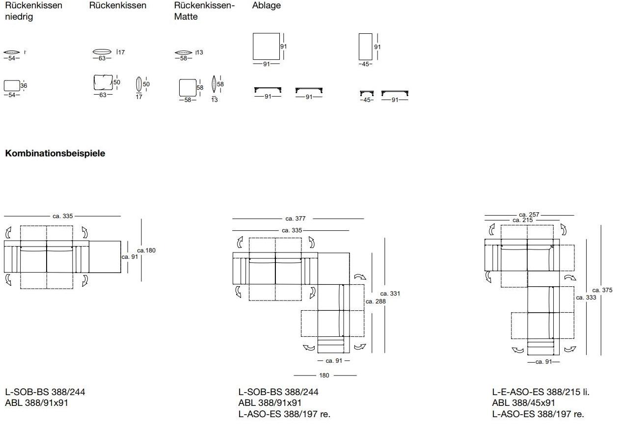 Rolf Benz Модульный диван из ткани sun-id-1489225 - Вид №7