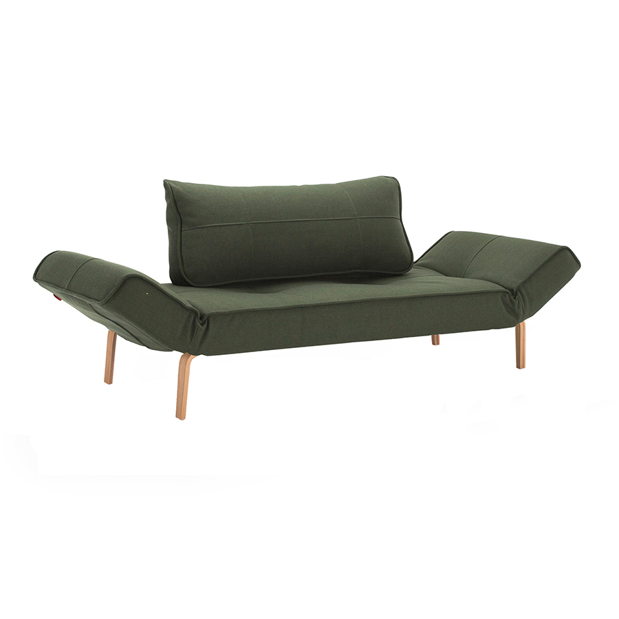 Кушетка-трансформер Zeal c ножками Bow из дуба, зелёная Innovation Living ZEALS3 - Вид №5