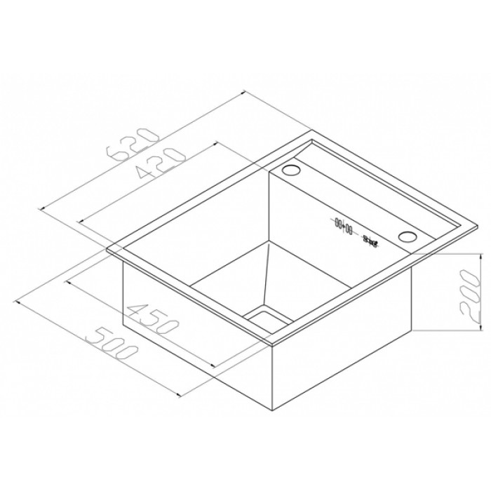 Zorg X-6250 Мойка кухонная прямоугольная Zorg  - Вид №3