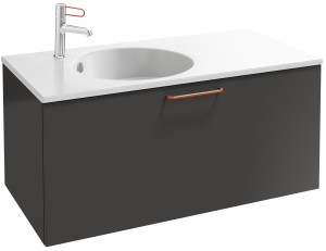 EB2514-R7-NR4 Тумба под столешницу 100 см, 1 верхний ящик, бронзовая ручка JACOB DELAFON ODÉON RIVE GAUCHE