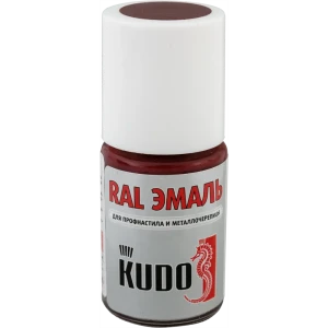 Эмаль для металлочерепицы Kudo с кисточкой цвет винно-красный 15 мл 82492029 STLM-2040335
