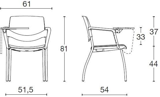 Diemme Стул для конференций из полипропилена с откидной крышкой Sunny new sun-id-1473548 - Вид №4
