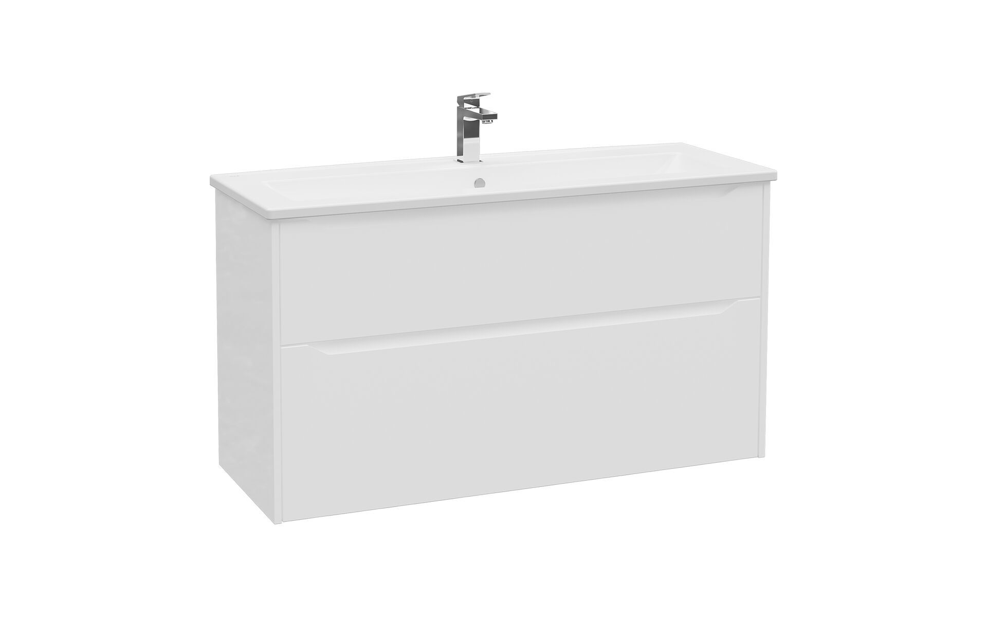Подвесной шкаф для умывальника со встроенной раковиной с ящиками VitrA Bathrooms Integra Square ARCH-00087865 - Вид №2