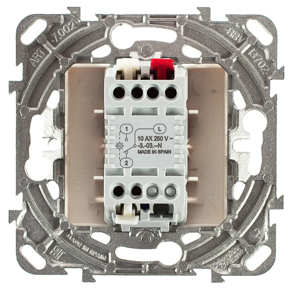 Выключатель проходной встраиваемый Systeme Electric Unica 1 клавиша с подсветкой, цвет бежевый 10156527 STLM-2022220 - Вид №4