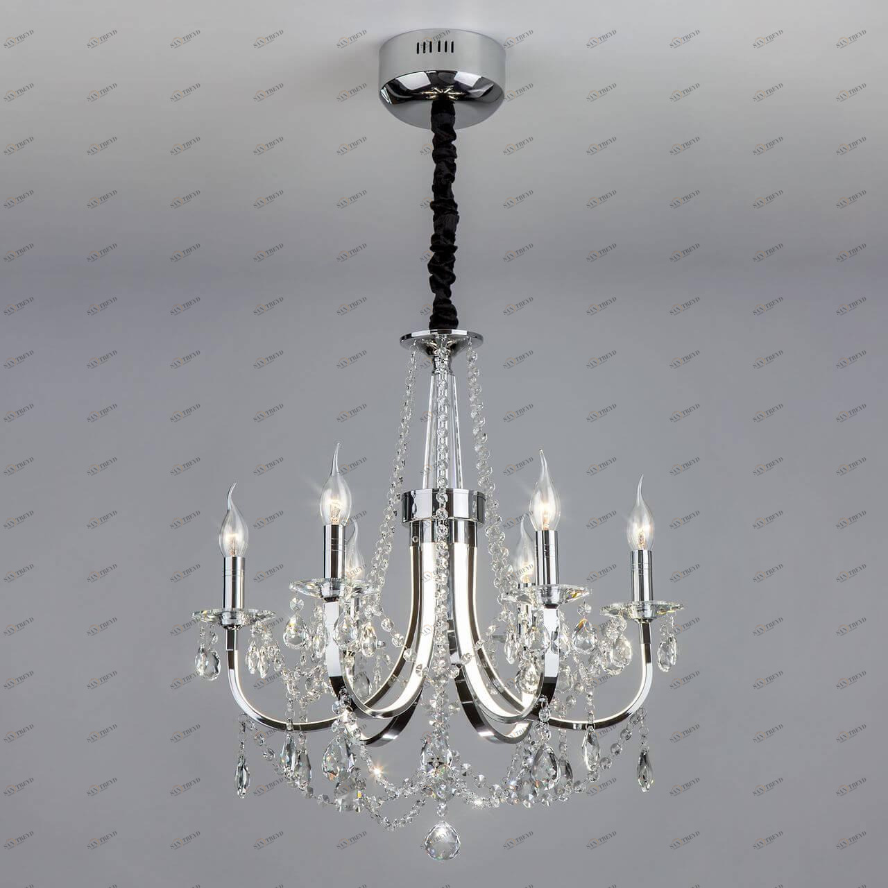 Подвесная люстра Bogates Tefia 423/6 Strotskis BOGATES ДИЗАЙНЕРСКИЕ, TEFIA 187353 Хром 