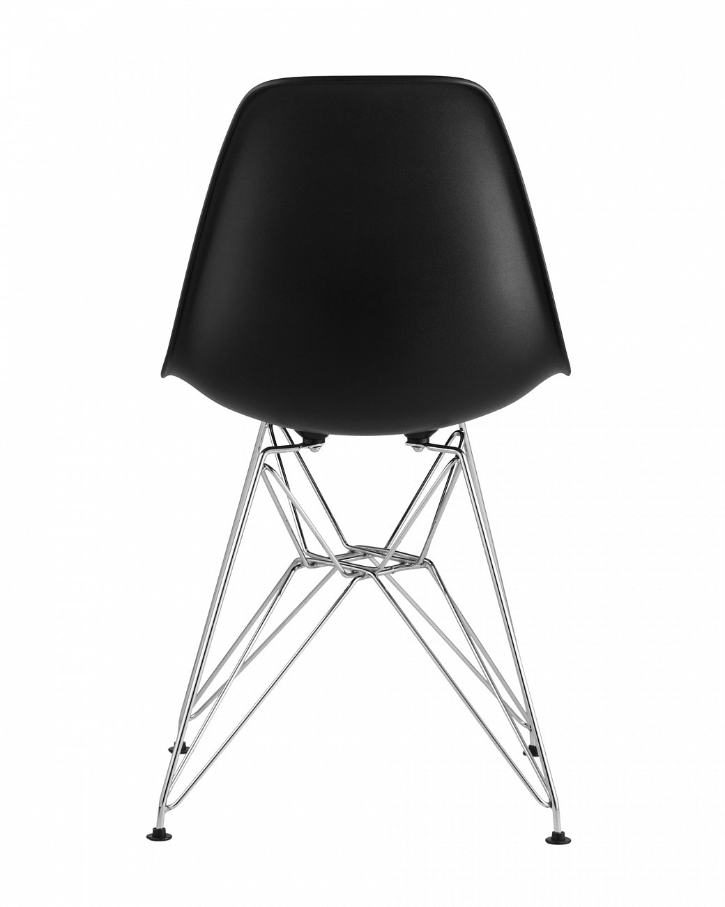 Стул со спинкой черный с металлическими ножками Eames EAMES ДИЗАЙНЕРСКИЕ, EAMES DSR 00-3881994 Черный  - Вид №2