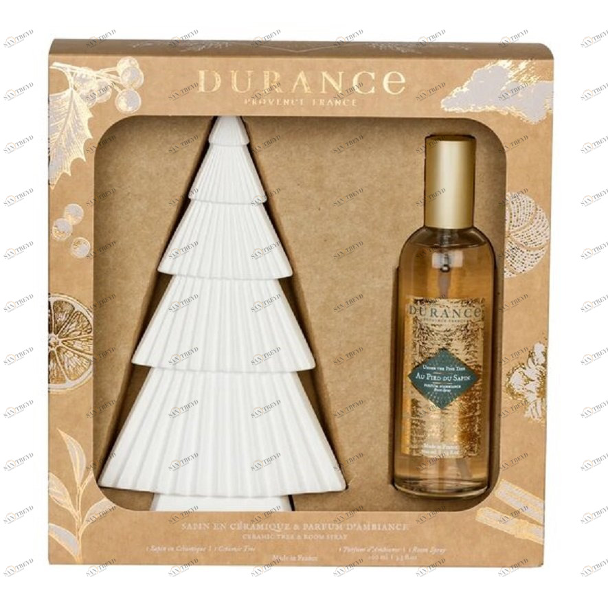 Набор духи-спрей для дома и керамическое дерево для нанесения спрея, аромат Под елью Under the Pine DURANCE  301556 Бежевый 