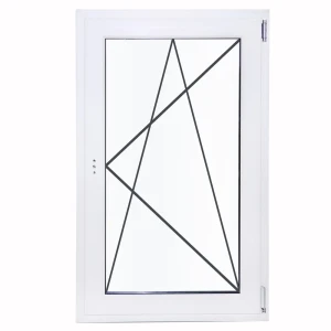 Окно пластиковое ПВХ Deceuninck одностворчатое 1300x600 мм (ВxШ) правое поворотно-откидное однокамерный стеклопакет белый