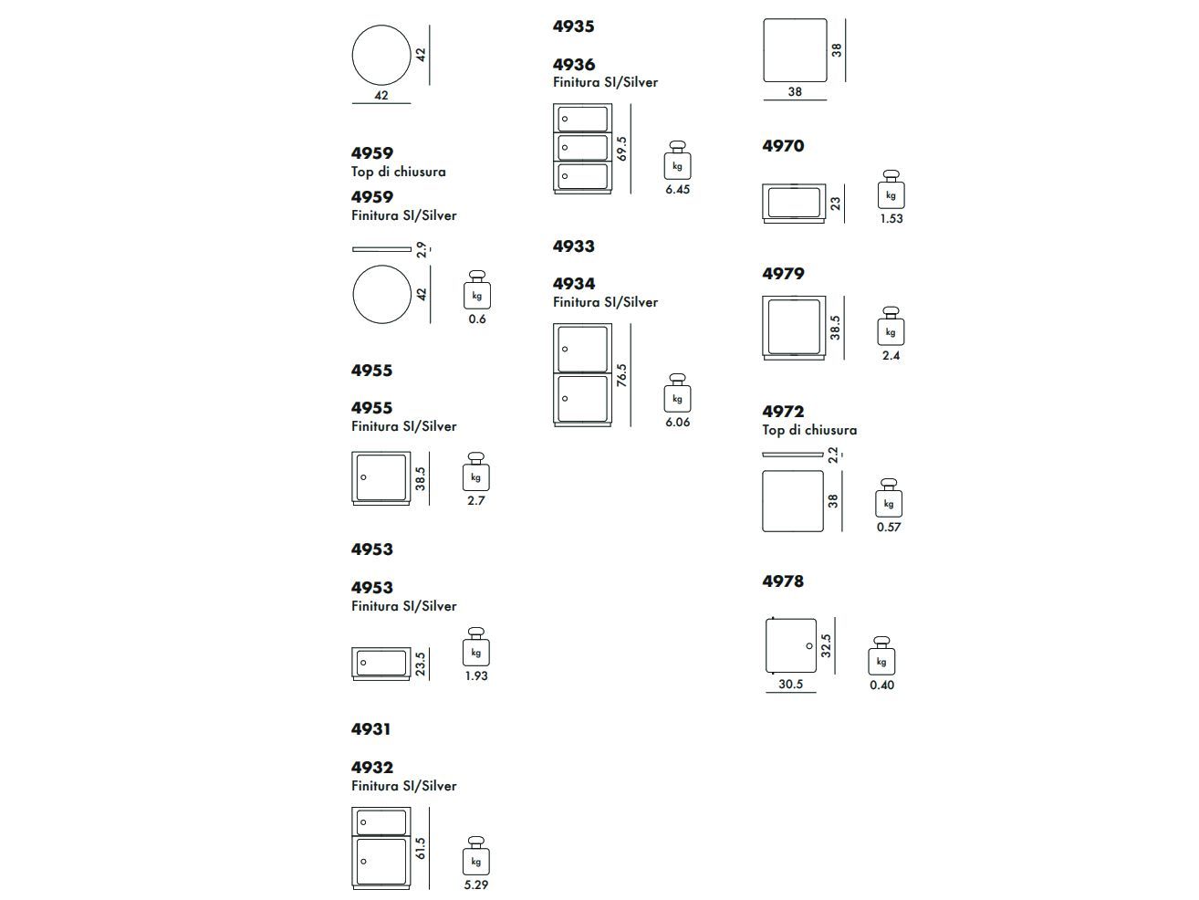 Подвижный контейнер из переработанного инженерного пластика Kartell секционные ARCH-00075719 - Вид №21