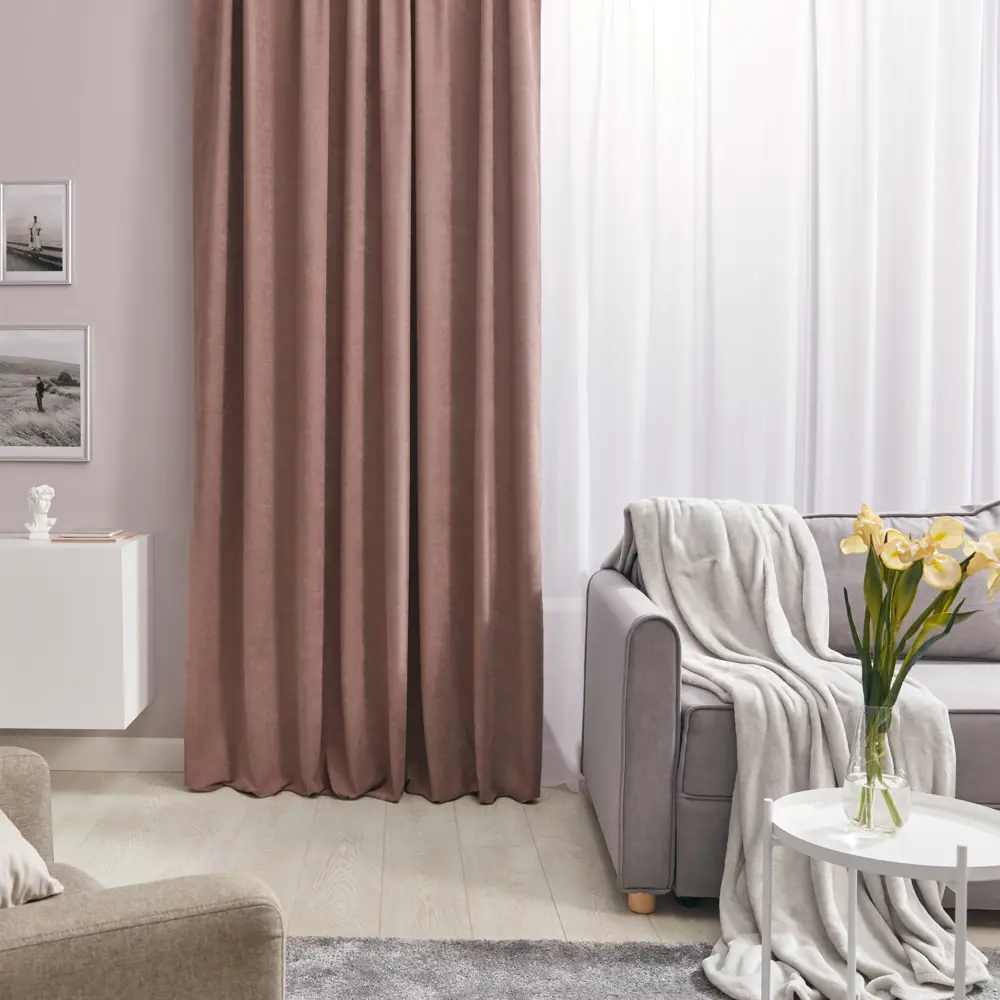 Штора на ленте «Рим» 200x310 см цвет мокко MIAMOZA STLM-2168002