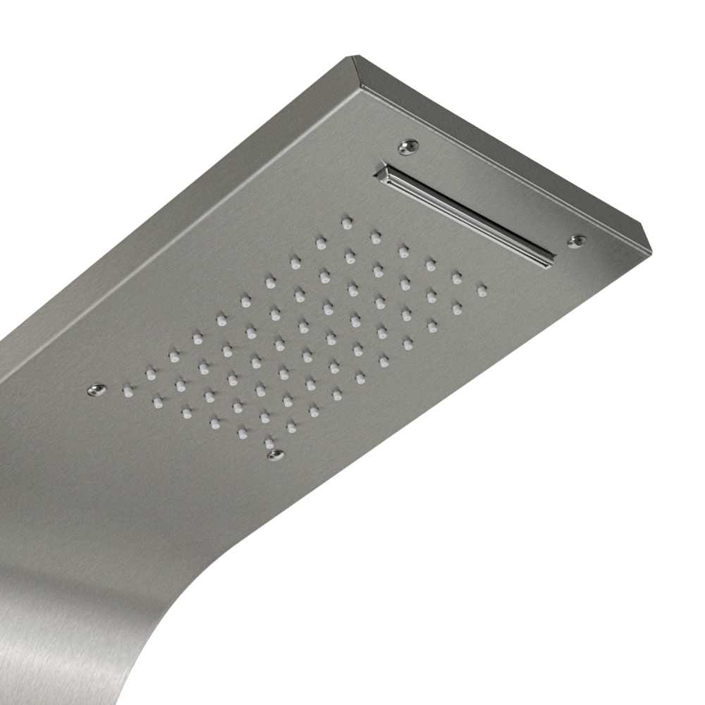 GFmark - Душевая панель - "тропический душ" с двумя лейками, корпус МАТОВАЯ нержавеющая сталь, марки 304, код: 5501  - Вид №2