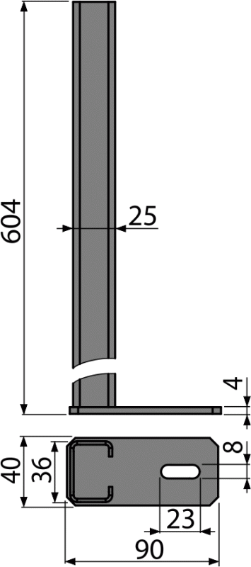 Удлиненные ноги для скрытых систем инсталляции ALCAPLAST P118 - Вид №1