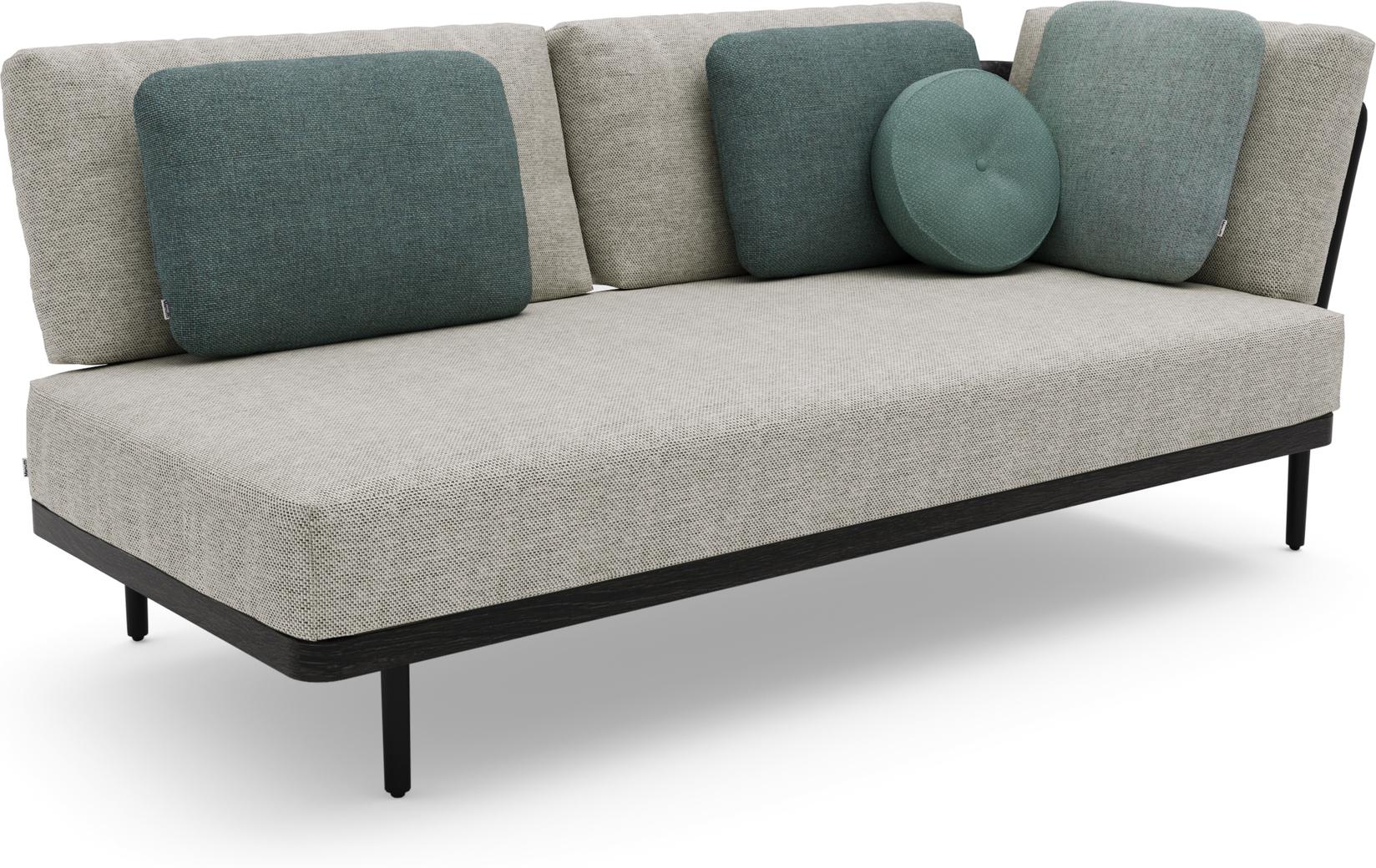 MNST1202 Левое угловое двойное сиденье лава teak nero Manutti Flex