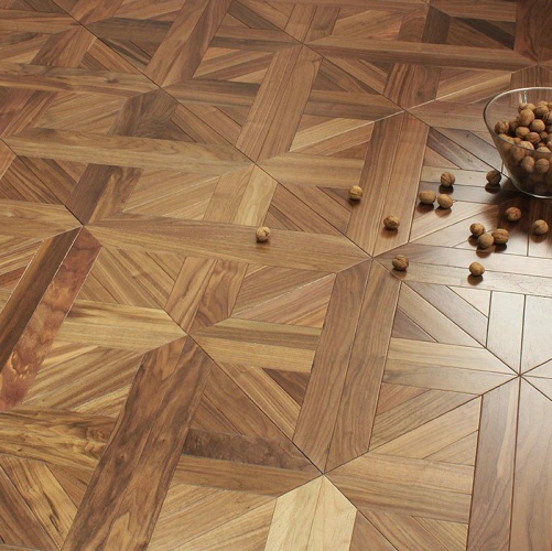 Модульный паркет Marco Ferutti Linea Linea Орех американский Селект (Гладкая) 405х405 мм 2600600037 - Вид №3