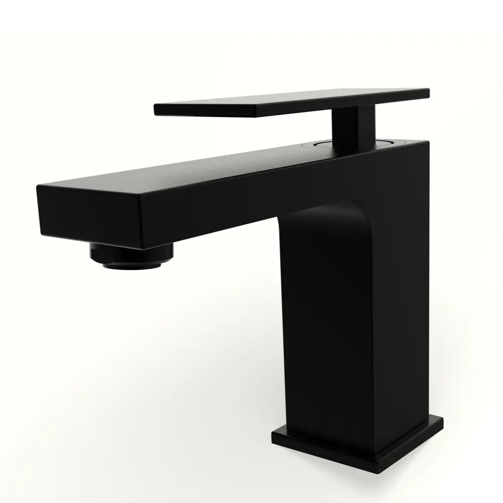 Смеситель для раковины KONSENSA Прато черный матовый с керамическим картриджем 89396325 STLM-1580866