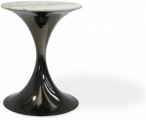 HESSENTIA | Cornelio Cappellini Низкий металлический журнальный столик с мраморной столешницей Donald