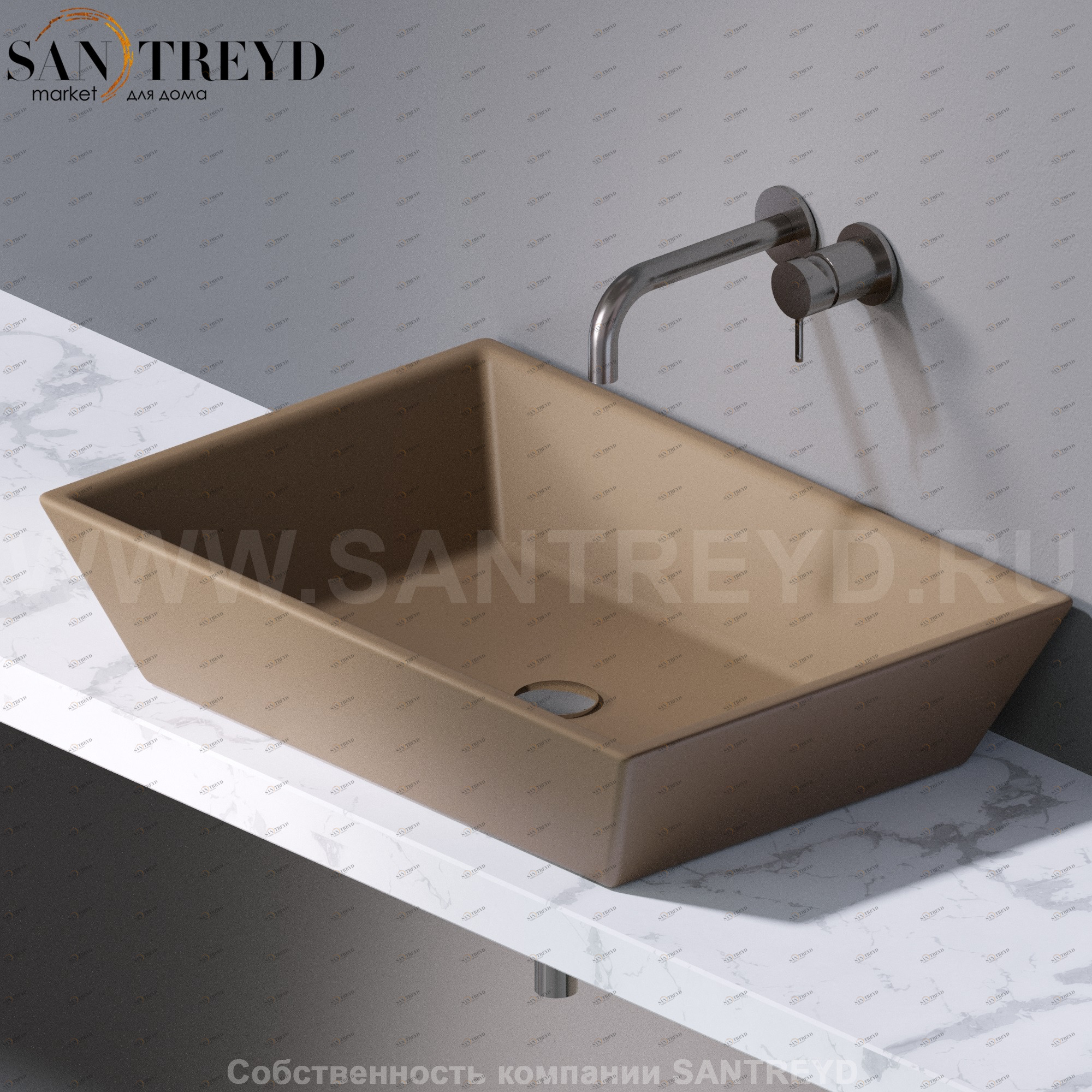 L292132 Накладная раковина на столешницу  прямоугольная A. e T. Italia PRISMA AeT ITALIA