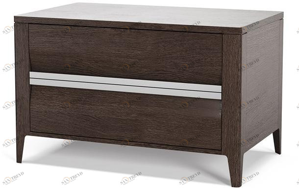 DWFI Прямоугольная тумбочка из фанерованной древесины с ящиками  00002415 