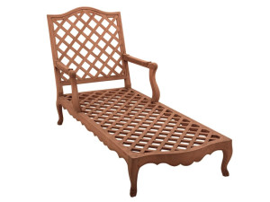 Chaise longue in teak