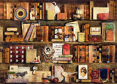 01715 Декупажная карта 21 x 29.7 см "Книжные полки мини" Чип-Арт 