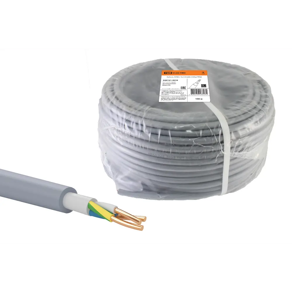 Кабель Tdm Electric NYM 3x1.5 100 м ГОСТ цвет серый 84574115 STLM-2184305  - Вид №2