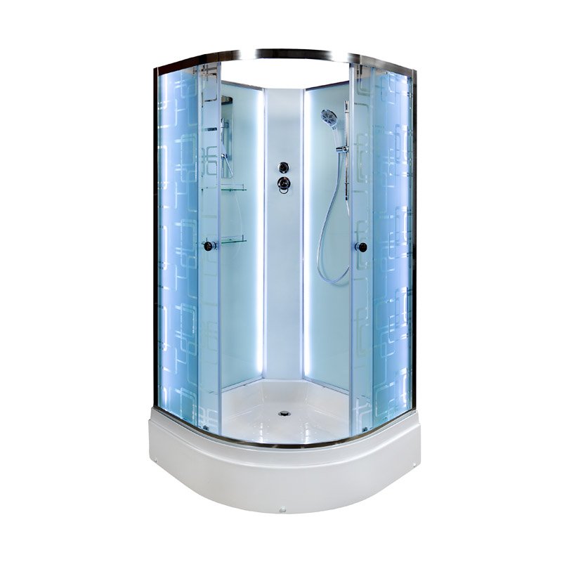 L 902 L с гидромассажем Душевая кабина DETO Серия L ЕМ2710 N LED
