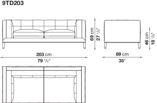 Кожаный диван Maxalto Dives Soft ARCH-00033445 - Вид №2