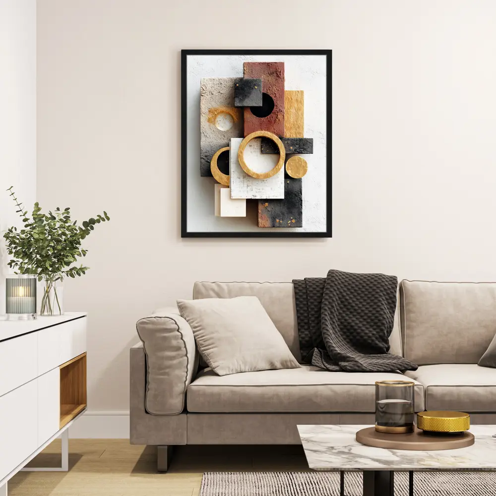 Картина в раме Геометрия текстур 40x50 см цвет разноцветный POSTERMARKET STLM-2194106 - Вид №2