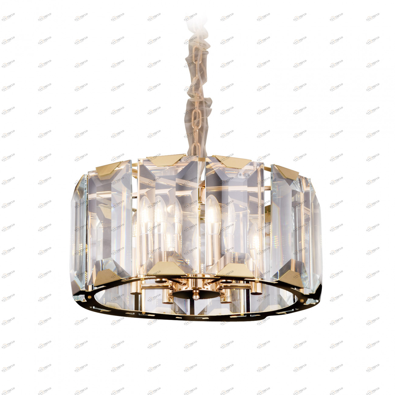 Подвесной светильник Harlow Crystal L5 gold от Delight Collection B8006 L5 DELIGHT COLLECTION ДИЗАЙНЕРСКИЕ 243929 Прозрачный;золото 