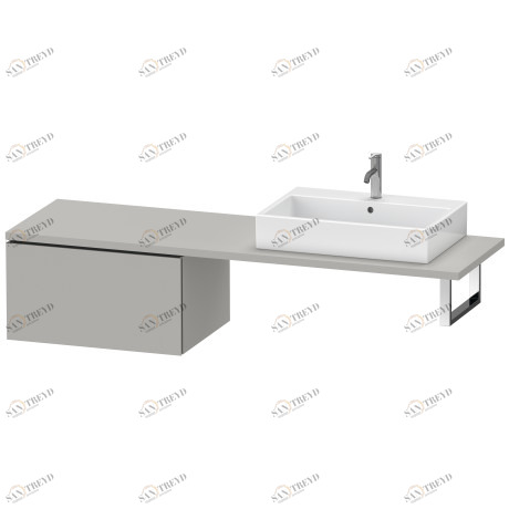LC585400707 Шкафчик для консоли L-Cube #LC5854 720 x 547 мм Бетонно-серый матовый декор Duravit