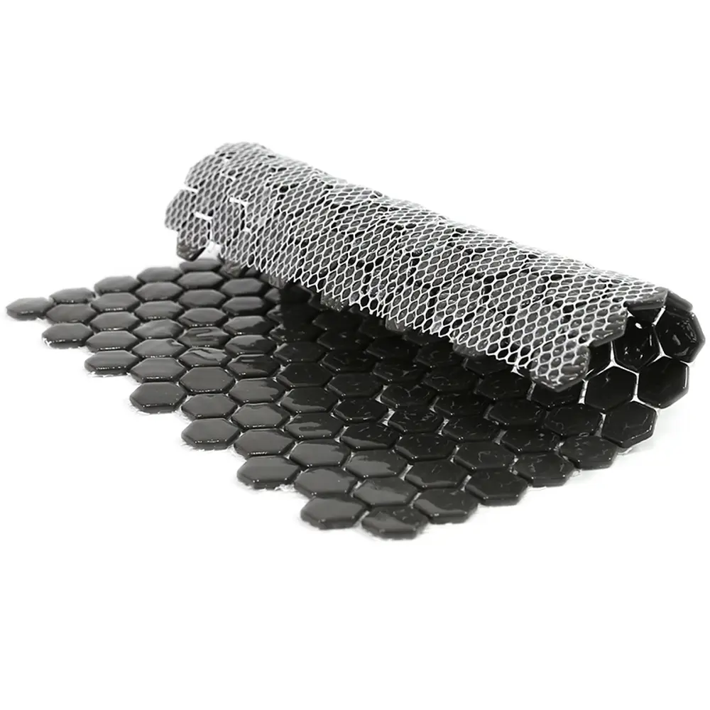 Мозаика стеклянная Natural STP-BK001-HEX 29x29 см цвет черный Santreyd Steppa STLM-2066524 - Вид №2