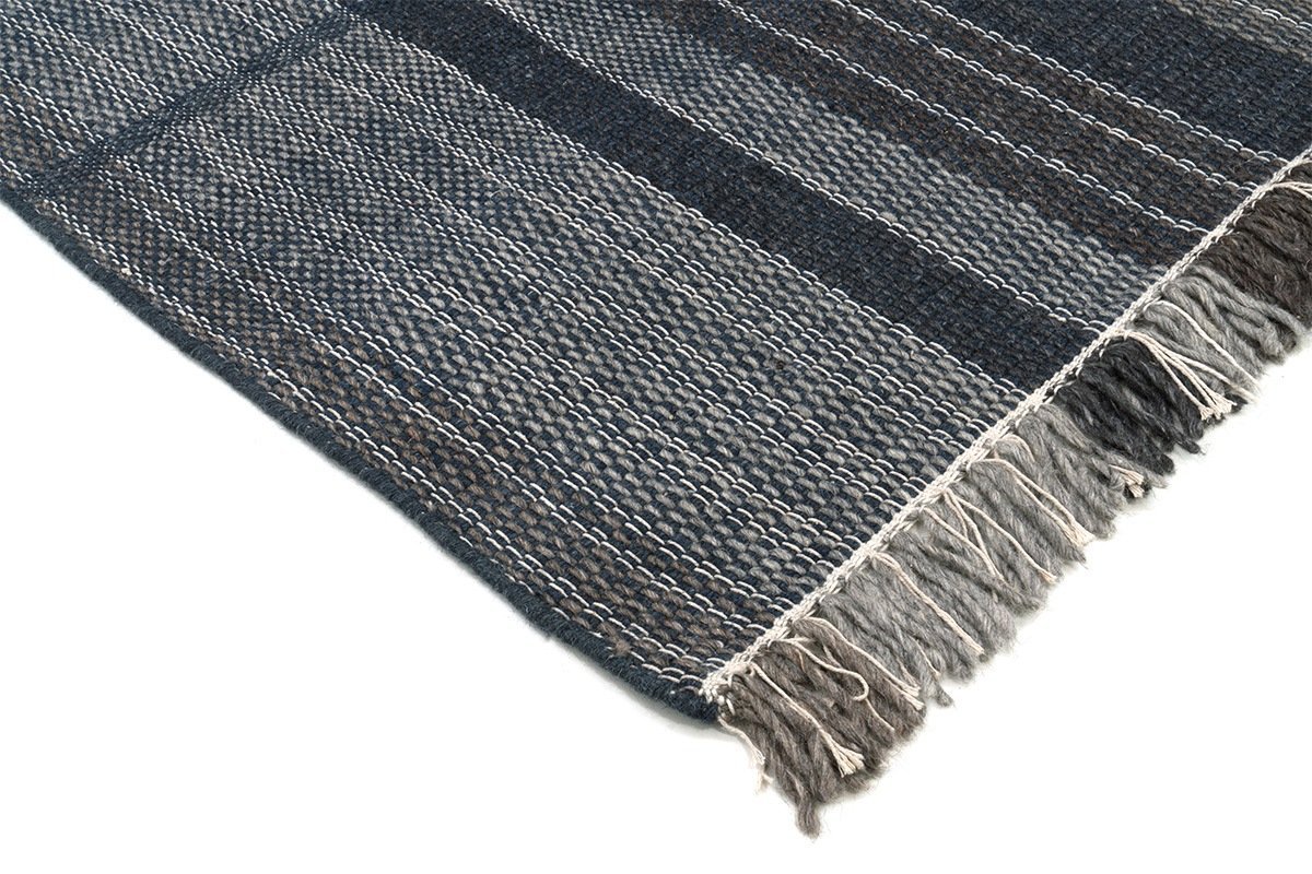 Ковер шерстяной прямоугольный цвет индиго 300х200 см Norton Indigo CARPETDECOR ДИЗАЙНЕРСКИЕ, HANDMADE 00-3893115 Синий  - Вид №1