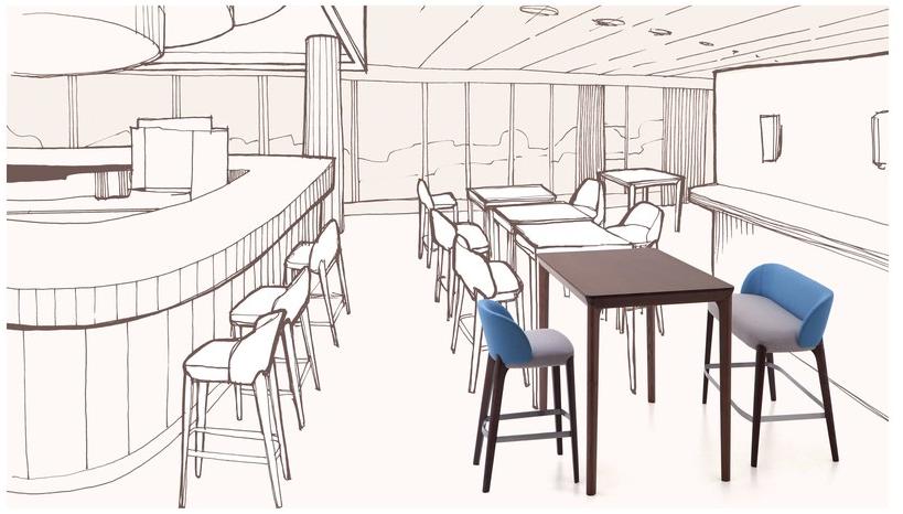 Very Wood Скамья из мягкой ткани с подставкой для ног Bellevue sun-id-1496109 - Вид №3